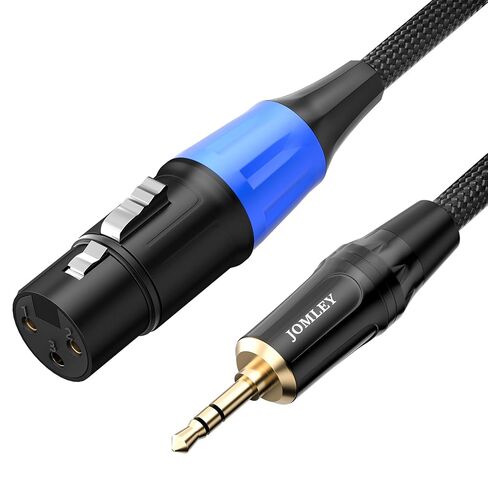 JOMLEY XLR to 3.5mm Cable, Unbalanced Female XLR to 1/8 inch Mini Stereo Jack Aux Microphone Cable Mic Cord for Cell Phone, Laptop, Speaker, Mixer - 6.6ft in Saudi Arabia