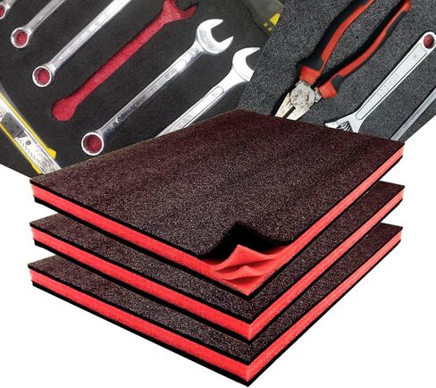 Tool Box Foam, 3Pack 22x18x1 Inch Kaizen Foam Inserts for Hard Cases & DIY, Professional Shock-Absorption Liners for Ultimate Tool Protection in Saudi Arabia