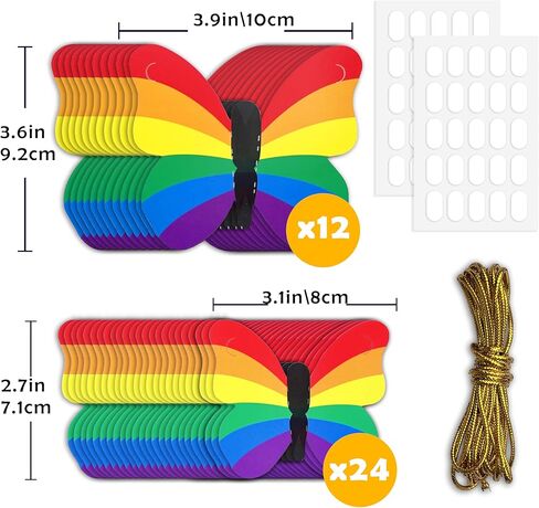 4th of July 3D Butterfly Wall Decor - 36 Pcs, 2 Sizes, Independence Day ，Patriotic USA Flag Pennant Bunting Paper Butterfly Decorations ，for Party Celebrations, Removable Stickers in Saudi Arabia