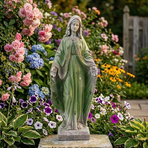 Jesus Good Shepherd Statue, 27.9'' H Large Jesus Statue Religious Decor, Large Garden Statues Yard Patio Deck Home Hallway Entryway Resin Sculpture Catholic Gift Figurine, White in Saudi Arabia