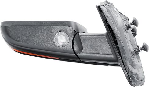 Passenger Right Side Door Mirror Power and Heated Glass with Turn Signal Light and Puddle Light Textured Back Cover Manual Folding for 2009-2014 Ford F-150 in Saudi Arabia
