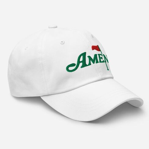 Amen Golf Hat - Augusta Embroidered Adjustable Cotton Dad Cap in Saudi Arabia