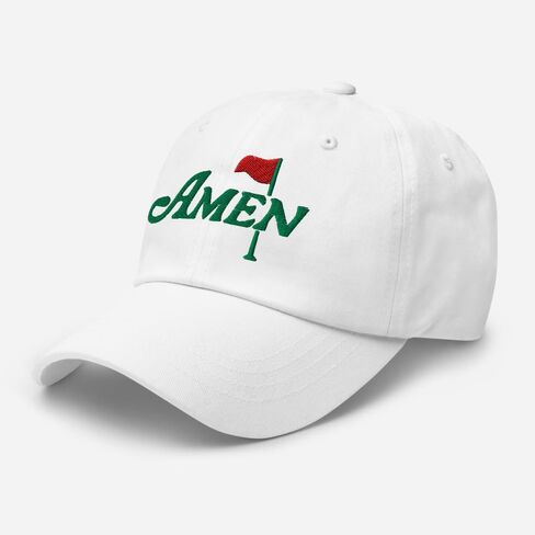 Amen Golf Hat - Augusta Embroidered Adjustable Cotton Dad Cap in Saudi Arabia