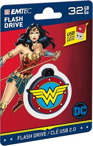 EMTEC 32GB-Wonderwoman DC Comics Collector USB 2.0 3D محرك أقراص فلاش ناعم الملمس in Saudi Arabia