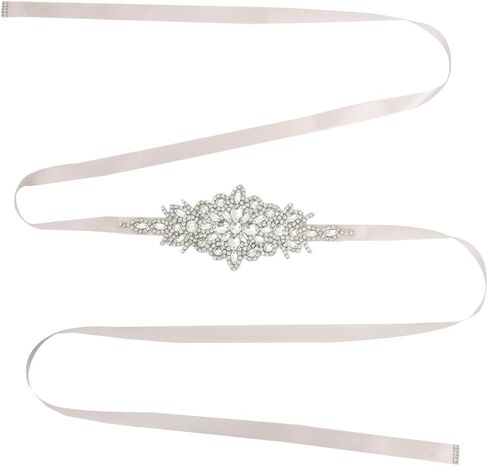 Homoyoyo Crystal Belt Rhinestone Decoration Bride Wedding Belt Bouquet Elegant Wedding Dress for Bridal Gown Door in Saudi Arabia