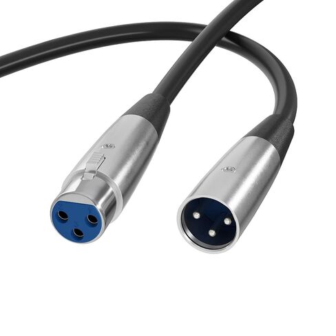 كابل تمديد ميكروفون XLR ذكر إلى أنثى XLR - كابل 6 مم مع موصل 3P - 3 دبابيس - للخلاطات والميكروفون ووحدات التحكم الصوتية - كابل متوازن - 28 AWG - 100 قدم in Kuwait