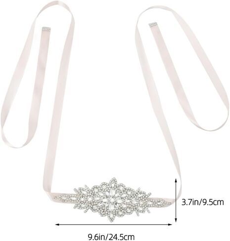 Homoyoyo Crystal Belt Rhinestone Decoration Bride Wedding Belt Bouquet Elegant Wedding Dress for Bridal Gown Door in Saudi Arabia