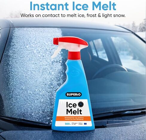 Superio Windshield De-Icer Car Spray Ice Heat Window Defroster 17 Oz. in Kuwait