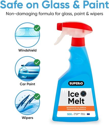 Superio Windshield De-Icer Car Spray Ice Heat Window Defroster 17 Oz. in Kuwait