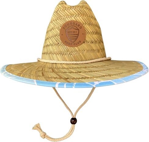 Sunguard Swim Baby ، Kids Straw Hat (6mos -8yrs) UV Toddler Lifeguard Hat for Beach - Surf Hemlock Kids Hat for Boys ، Girls in Kuwait