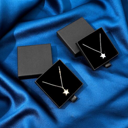 Jewellery Gift Box, 4 Pcs Ring Necklace Box Small Gift Boxes for Bracelets Earrings Necklaces Bracelet Drawer Organizer Square Pendent Storage Case for Birthday DIY Wrapping(Pink) in Saudi Arabia