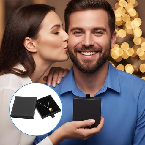 Jewellery Gift Box, 4 Pcs Ring Necklace Box Small Gift Boxes for Bracelets Earrings Necklaces Bracelet Drawer Organizer Square Pendent Storage Case for Birthday DIY Wrapping(Pink) in Saudi Arabia