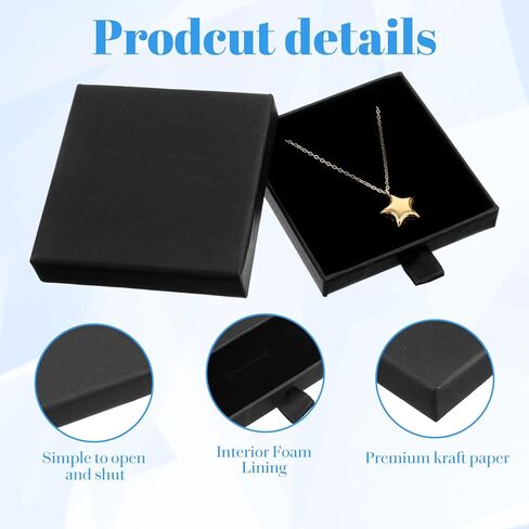 Jewellery Gift Box, 4 Pcs Ring Necklace Box Small Gift Boxes for Bracelets Earrings Necklaces Bracelet Drawer Organizer Square Pendent Storage Case for Birthday DIY Wrapping(Pink) in Saudi Arabia
