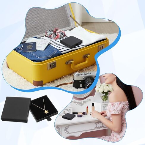 Jewellery Gift Box, 4 Pcs Ring Necklace Box Small Gift Boxes for Bracelets Earrings Necklaces Bracelet Drawer Organizer Square Pendent Storage Case for Birthday DIY Wrapping(Pink) in Saudi Arabia