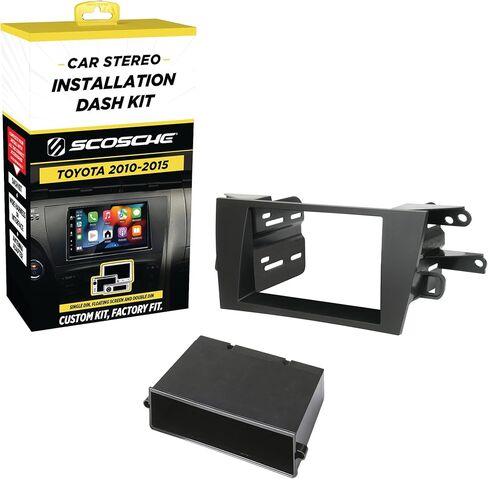 Scosche TA2105B Compatible with 2010-15 Toyota Prius ISO Double DIN & DIN+Pocket Dash Kit Black in Saudi Arabia