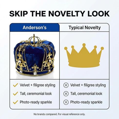 Anderson's Supreme Sovereign Crown, Prom King, Homecoming Court, Wedding, Birthday, Mardi Gras, Renaissance, Theater Prop in Saudi Arabia