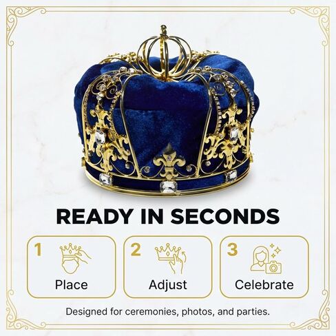 Anderson's Supreme Sovereign Crown, Prom King, Homecoming Court, Wedding, Birthday, Mardi Gras, Renaissance, Theater Prop in Saudi Arabia