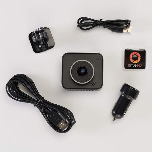 Cobra Dash Camera DASH2316D - 1080p Full HD Front Cam and 720p HD Rear Cam, 16GB MicroSD Included, iRadar Bluetooth Connectivity, Loop Recording, G-Sensor Auto Accident Detection, 2 Inch Screen, Black in Saudi Arabia
