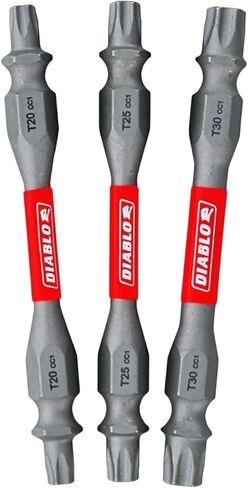 Diablo 2-1/2" Double-End Phillips, Square and Torx Drive Bit Assorted Pack (3Pc) in Saudi Arabia