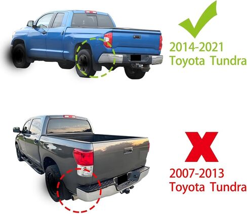 Rear Step Bumper Assembly Compatible with 2014 2015 2016 2017 2018 2019 2020 2021 Toyota Tundra without Park Sensor Holes Steel Black Back Bumper Replacement for TO1103121 in Saudi Arabia