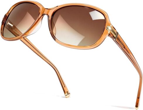 SIPHEW Trendy Polarized Sunglasses for Women - Acetate UV400 Protection Sun Glasses | Wraparound Shade in Saudi Arabia