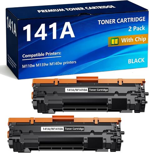 APRONE 141A Black Toner Cartridges 2 Pack (with Chip) Compatible for HP 141A W1410A 141X Toner Cartridge for M110w MFP M139w M140w Printer in Saudi Arabia