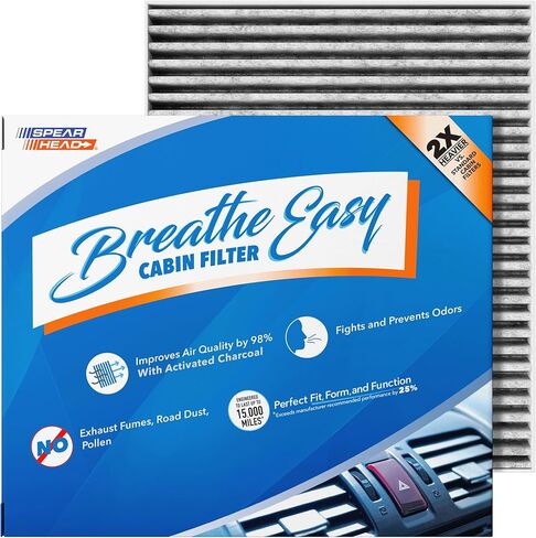 Spearhead Odor Defense Breathe Easy Cabin Filter, Fits Like OEM, Up to 25% Longer Lasting w/Activated Carbon (BE-160) in Kuwait