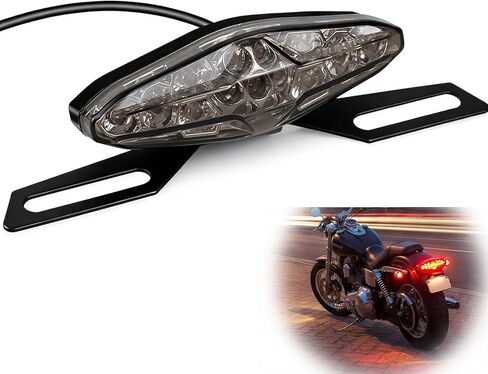 Anki HappiGo 12V 16 LED Universal Motorcycle Integrated Brake Tail Running Light Turn Signla License Plate Lamp (Clear Cover) in Kuwait