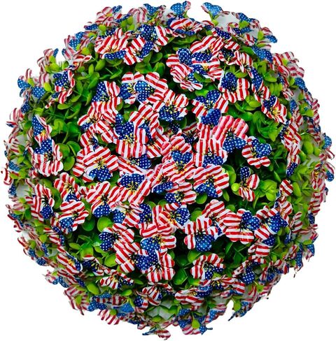 1pc Eucalyptus Stars and Stripes Wreath Artificial Greenery Wreath UV Resistant Hanging on Walls or Tabletop Display an Indispensable Premium Decor Piece (18in) in Saudi Arabia