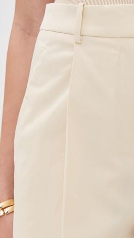 Another Tomorrow Women's Cotton Gabardine Relaxed Wide Leg Pants in Saudi Arabia