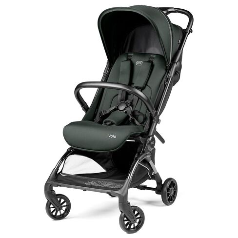 Peg Perego Volo ، عربة سفر خفيفة الوزن خفيفة الوزن على عربة السفر المتوافقة ، والميزات القابلة للتعديل ومقعد متلل - مصمم للراحة اليومية من حديثي الولادة إلى 50 رطلاً ، أسود حقيقي (أسود) in Saudi Arabia