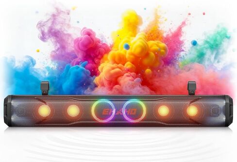 Ehaho 17.5 بوصة UTV Sound Bar، مكبرات صوت Bluetooth Golf Cart [مع RGB & Strobe Light] IP66 نظام مكبر صوت ATV مقاوم للماء، SXS SoundBar متوافق مع Polaris RZR CF Moto Zforce Can-Am in Kuwait