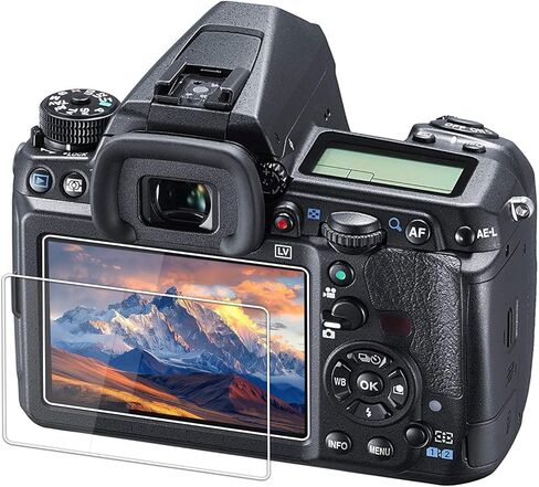 واقي شاشة kinokoo Pentax KF، واقي شاشة من الزجاج المقوى 0.25 مم لكاميرا Pentax KF/K-F الرقمية خالية من الفقاعات/مضادة للخدش (عبوتان) in Kuwait
