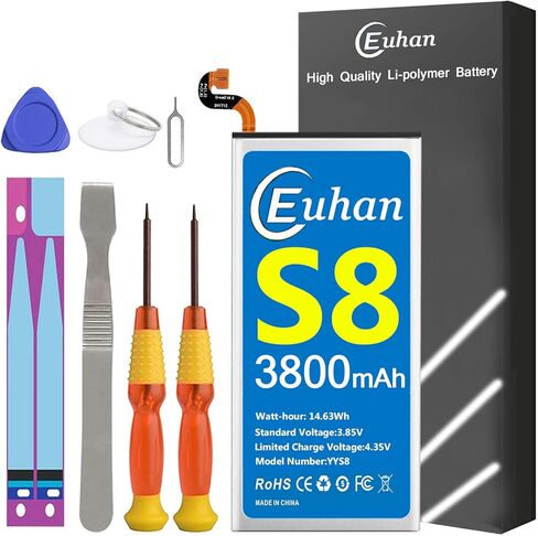 Galaxy S6 Edge Battery, [Upgraded] Euhan 3500mAh Li-Polymer EB-BG925ABE Replacement Battery for Samsung Galaxy S6 Edge SM-G925 G925V G925T G925A G925P G925F with Repair Tools Kit [24 Month Service] in Kuwait