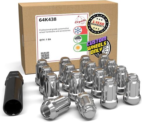 Wheel Accessories Parts Set of 16 Red 10x1.25 Flat Seat ATV & UTV Lug Nuts 14mm Hex - Fits Honda, Suzuki, Arctic Cat, KTM, Yamaha, Can Am, Polaris and Can Am Commander UTV w/Flat Seat Rims in Kuwait