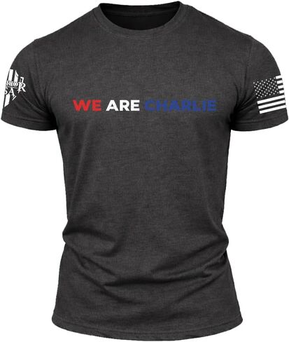 Charlie Kirk Freedom Memorial T-Shirt – White, American Flag, Screen Printed in The USA, Regular Fit in Saudi Arabia