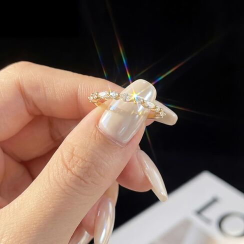 1 قطعة خواتم مويسانيتي الاصطناعية 0.03ct 2 مللي متر ماركيز حلقة مستديرة للنساء ملابس الخطوبة المرأة أفضل هدية غرامة مجوهرات هدايا in Saudi Arabia