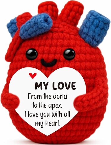 To My Love Gifts for Her Him Boyfriend Girlfriend,Funny Handmade Crochet Anatomical Heart Gifts for Women Men Husband Wife,Birthday Wedding Anniversary Romantic I Love You Gift for Couple,Cute Decor in Saudi Arabia