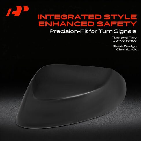 A-Premium Passenger Side Rearview Mirror Cover Cap - Compatible with Toyota Corolla 2020 2021 2022 2023 2024 - Smooth Black in Saudi Arabia