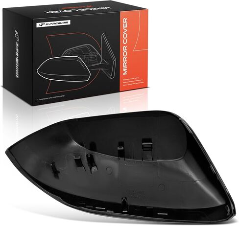A-Premium Passenger Side Rearview Mirror Cover Cap - Compatible with Toyota Corolla 2020 2021 2022 2023 2024 - Smooth Black in Saudi Arabia