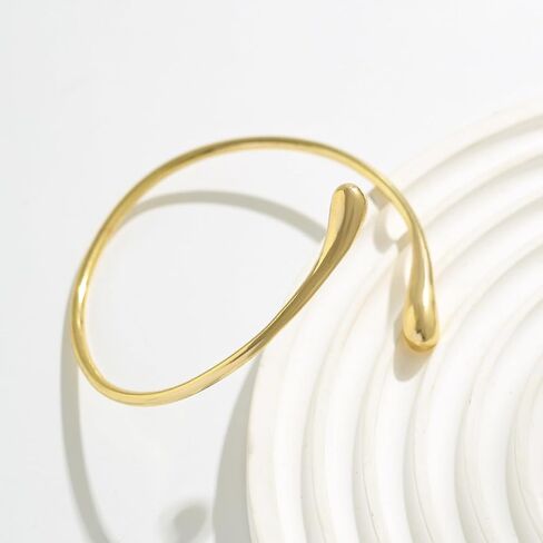 Gold Arm Cuff for Women Adjustable Upper Arm Cuff Bracelet Minimalist Open Cuffs Bracelet Armlet Arm Cuff Jewelry in Saudi Arabia