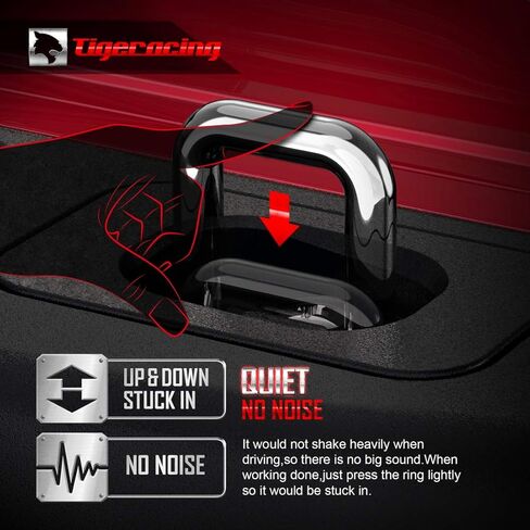Tigeracing 15074252 مرساة ربط للأسفل قابلة للسحب لسرير الشاحنة على الجانب العلوي على شكل حرف D - جميع المعادن بسعة 3000 رطل (قطعتين) in Saudi Arabia