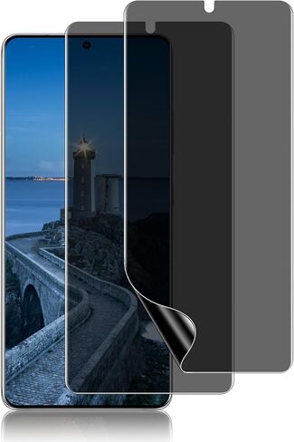 [2 Pack] PHISIMOO Compatible with Samsung Galaxy Note 20 Ultra 5G 6.9-inch Privacy Screen Protector, Anti-Spy Flexible TPU Film, Support Fingerprint Unlock, Easy Installation, Case Friendly, Self-healing in Saudi Arabia