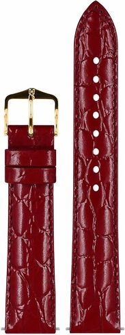 Hirsch Crocograin Bonded Crocodile Leather Watch Strap - 12mm, 13mm, 14mm, 15mm, 16mm, 17mm, 18mm, 19mm, 20mm, 22mm - Length - Attachment Width/Buckle Width - Quick Release Watch Band in Saudi Arabia