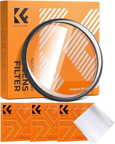 K&F Concept 82mm Unilateral Blur Ghost Motion Filter Super Speed Effects for Camera Lens Clear Optical Glass with Cleaning Cloth in Saudi Arabia