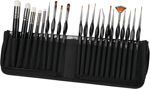 21pcs Paint Brush Set,Acrylic Paint Brushes, Paint Brushes with Dry, Angled Spot, Liner, Flat, Round, Acrylic Brush for Watercolor， Acrylic Canvas Paintings, Face Painting, Body Painting in Saudi Arabia
