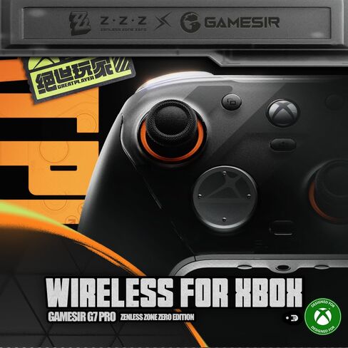 وحدة تحكم الألعاب اللاسلكية GameSir G7 Pro - مرخصة رسميًا لأجهزة Xbox Series X|S وXbox One وWindows PC وAndroid وعصا التحكم TMR ومعدل الاقتراع 1000 هرتز وقاعدة الشحن - إصدار Zenless Zone Zero in Kuwait