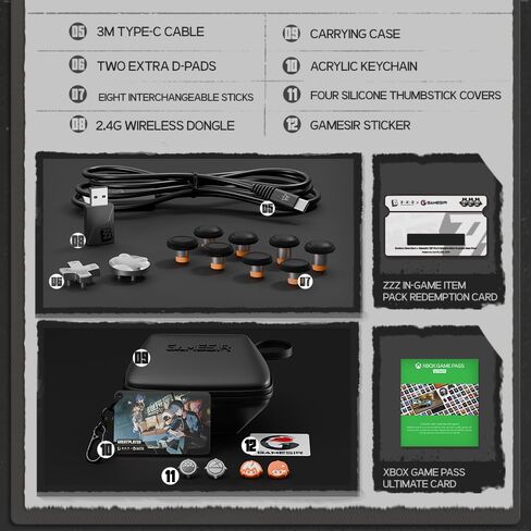 وحدة تحكم الألعاب اللاسلكية GameSir G7 Pro - مرخصة رسميًا لأجهزة Xbox Series X|S وXbox One وWindows PC وAndroid وعصا التحكم TMR ومعدل الاقتراع 1000 هرتز وقاعدة الشحن - إصدار Zenless Zone Zero in Kuwait