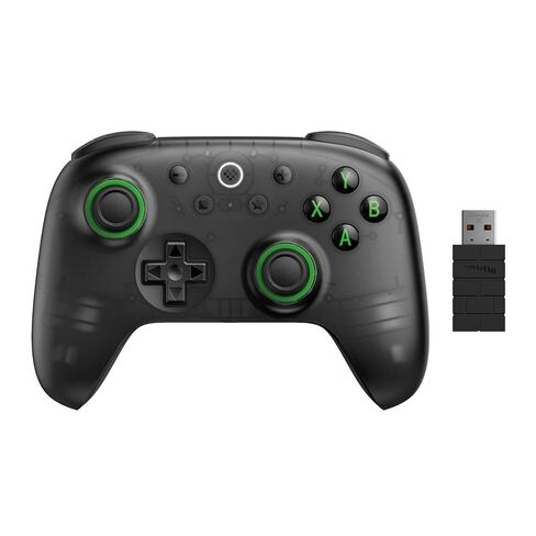 وحدة تحكم لاسلكية 8BitDo Ultimate 2C لأجهزة الكمبيوتر التي تعمل بنظام Windows وAndroid، مع معدل اقتراع 1000 هرتز، وعصا تحكم ومشغلات تأثير Hall، ومصدات L4/R4 قابلة لإعادة التعيين (أسود شفاف) in Saudi Arabia