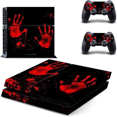 ملصق CALANDIS™ Blood Hand Skin لمجموعة ملصقات وحدة التحكم PS4 PlayStation 4 | ملصقات وملصقات للواجهات | ملحقات ألعاب الفيديو in Kuwait